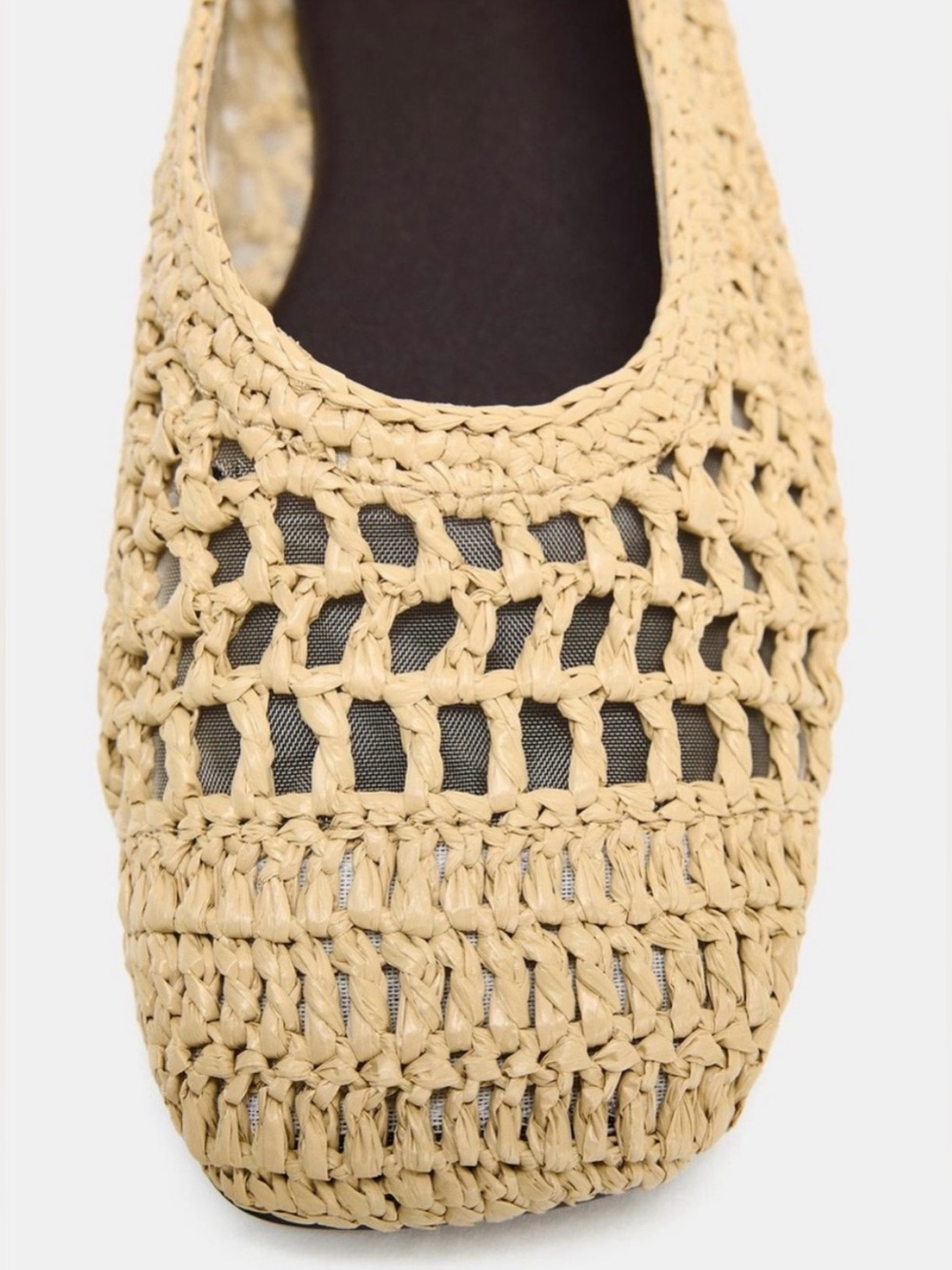 ZARA NWT Woven Ballet Flats Size 7.5 - Picture 5 of 8